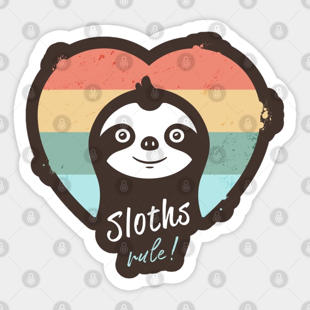 Sloths Rule Sticker by zoljo